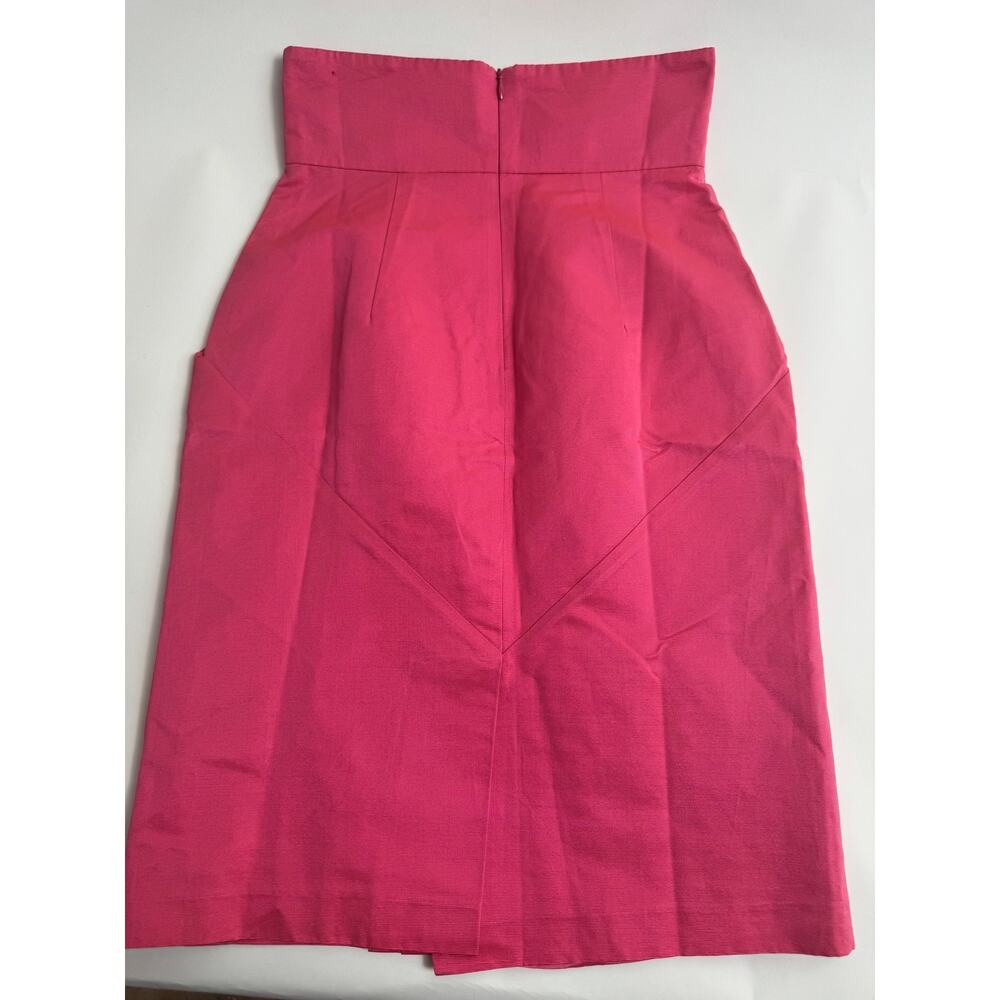 Martin Grant Paris NWT Structured A-Line Skirt – Hot Pink Silk Blend – Size S - Picture 2 of 14